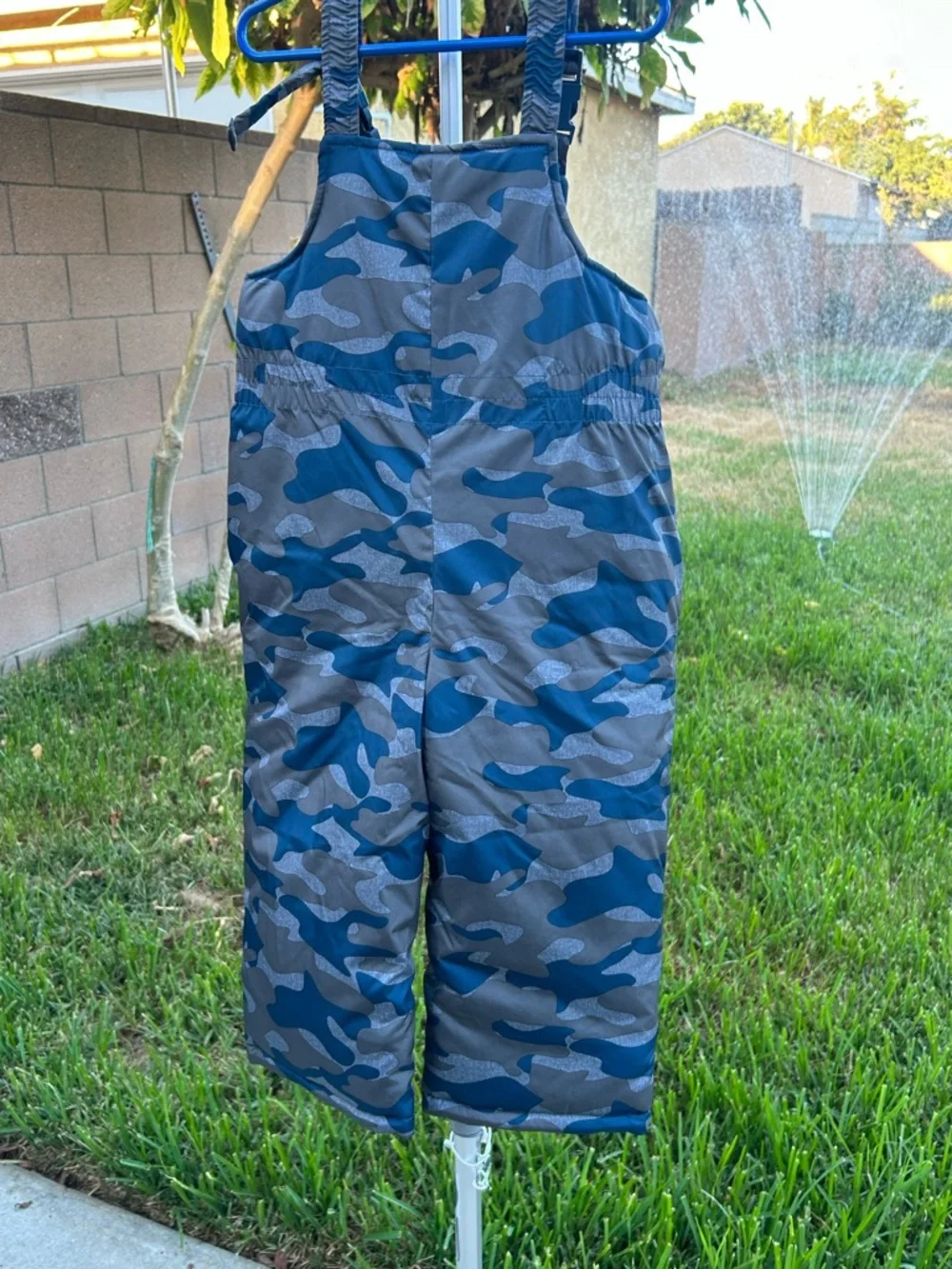 OshKosh B'gosh Blue & Gray Camo Snow Overalls